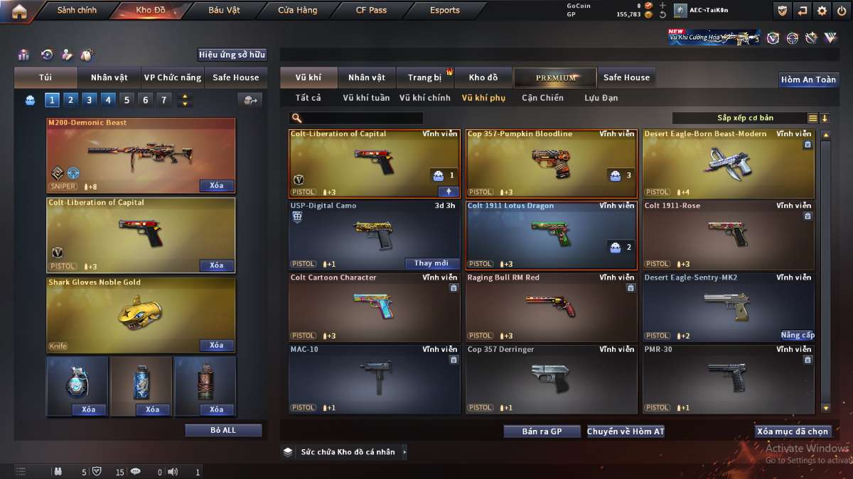 shop acc cf uy tin gia re